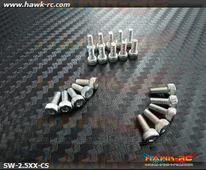 Hawk Chrome 12.9 Class M2.5*10 Hex Screws (20pcs)